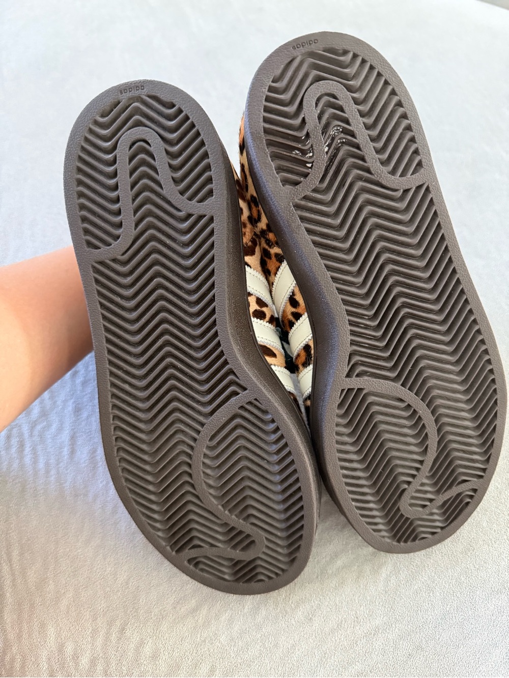 Adidas Women's Leopard Print Low-Top Sneakers in Brown - Picture 7 of 13
